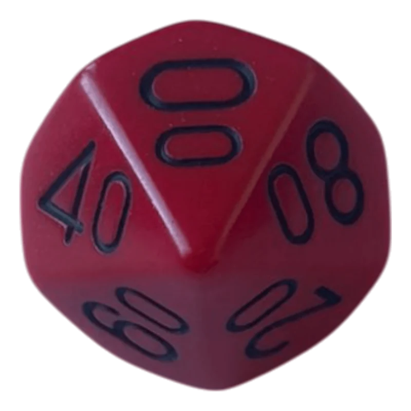 Chessex Opaque Red/Black W10-0