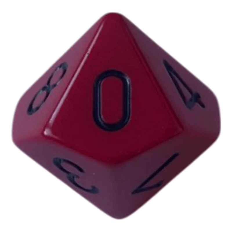 Chessex Opaque Red/Black W10