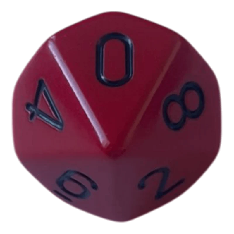 Chessex Opaque Red/Black W10