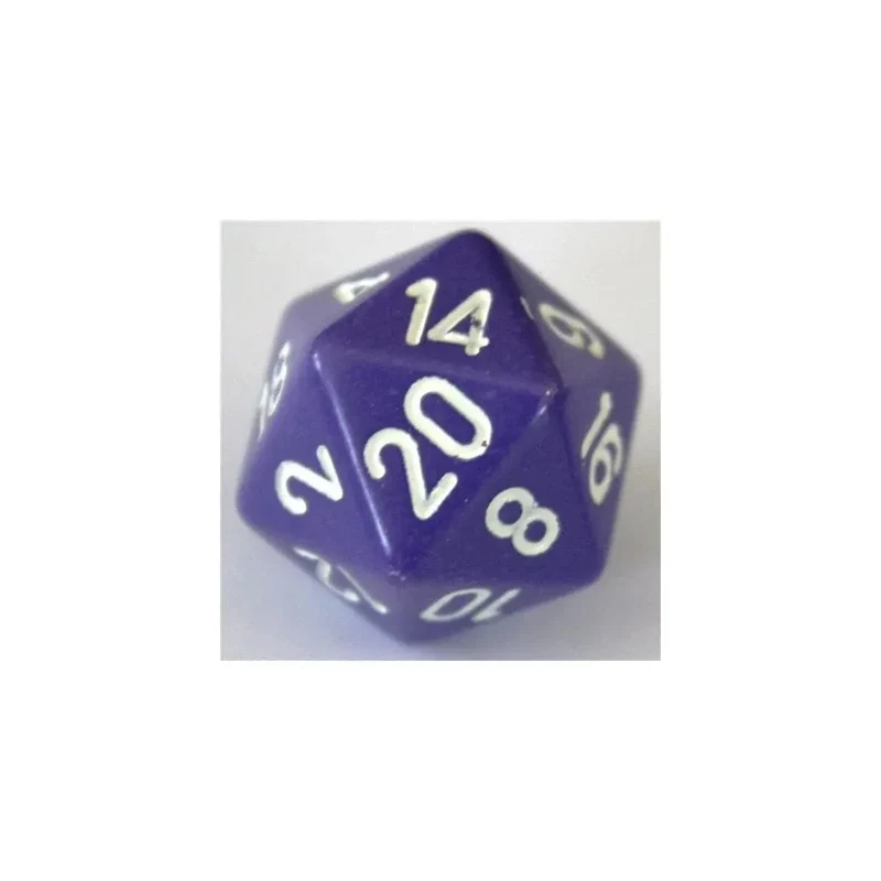 Chessex Opaque Purple/White W20