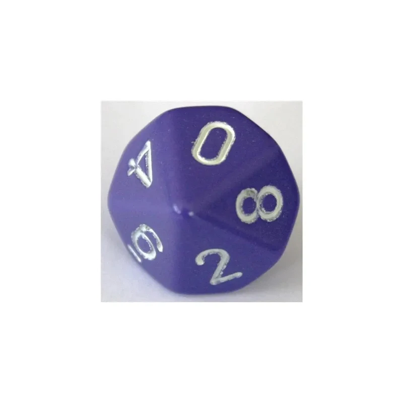 Chessex Opaque Purple/White W10