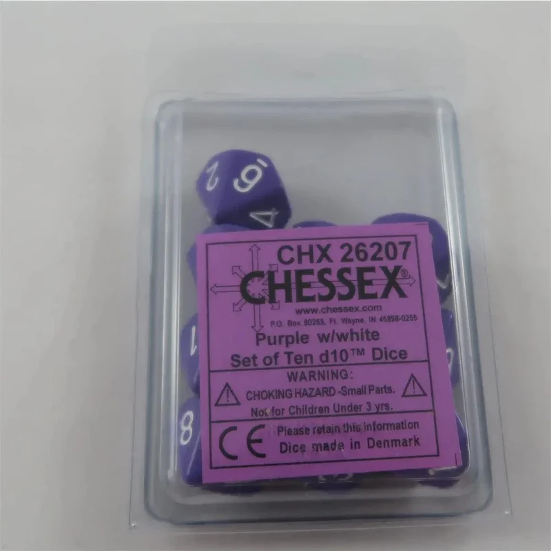 Chessex Opaque Purple 10 x W10 Set