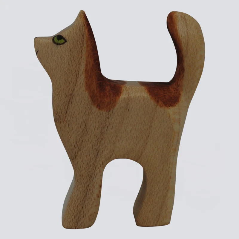 Holzwald Holzfigur Katze Baby