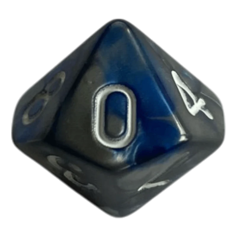 W10 Perlmuttwürfel in Blau & Grau