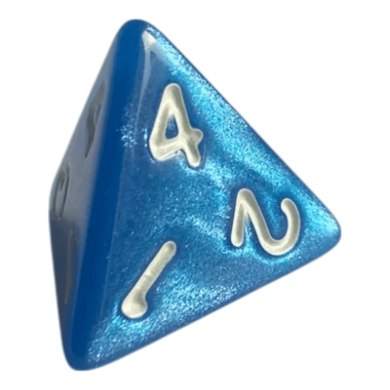 W4 Perlmutt Würfel in Blau