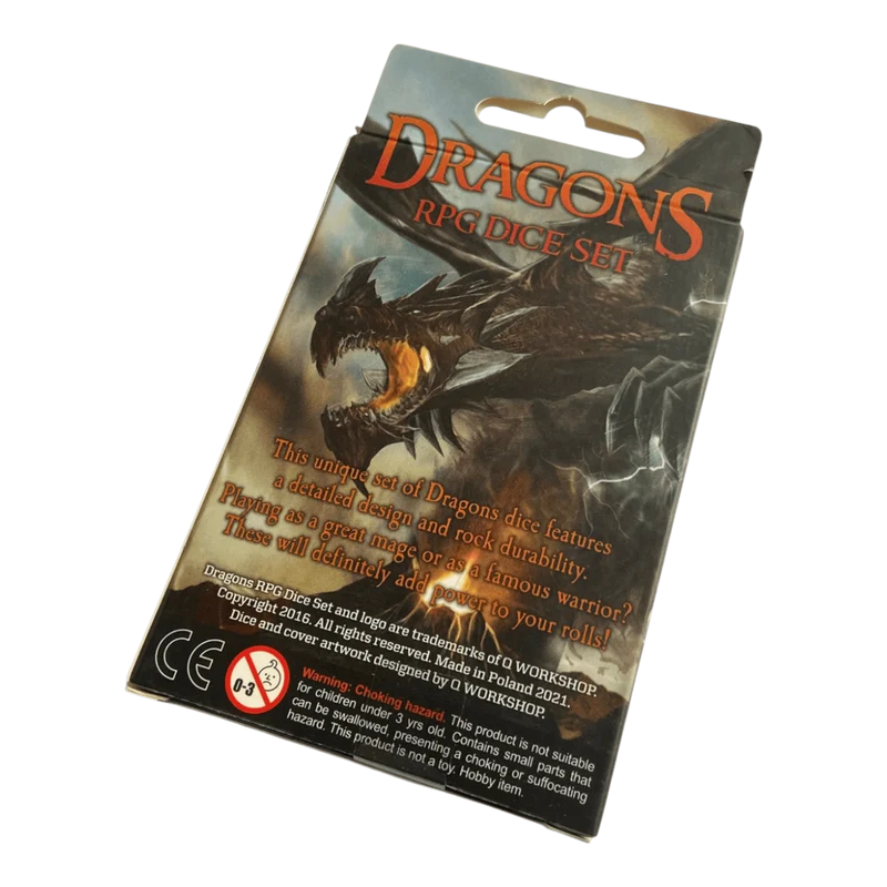 Dragons RPG Würfel 7er Set: Rot & Black