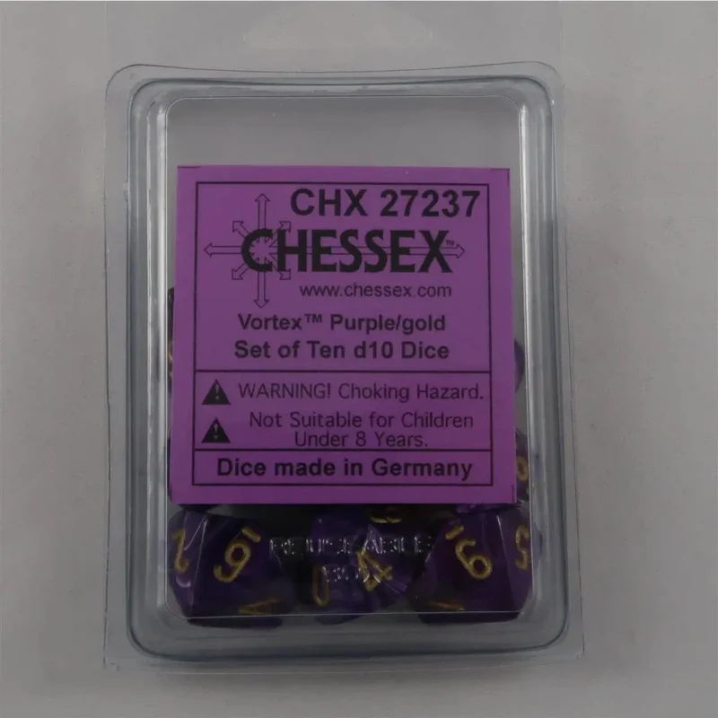 Chessex Vortex Purple/Gold 10 x W10 Set