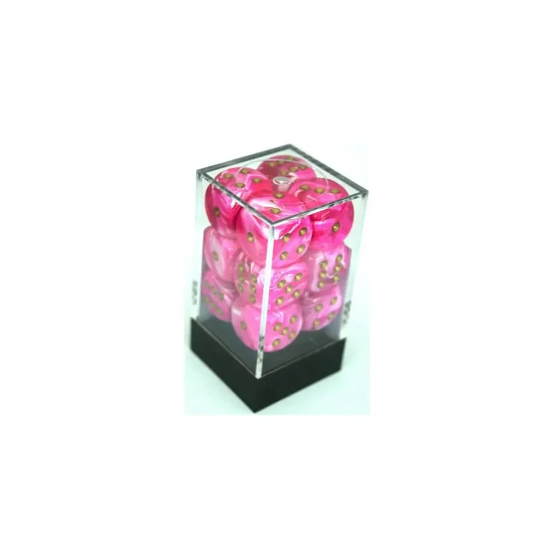 Chessex Vortex Pink/Gold W6 16mm Set