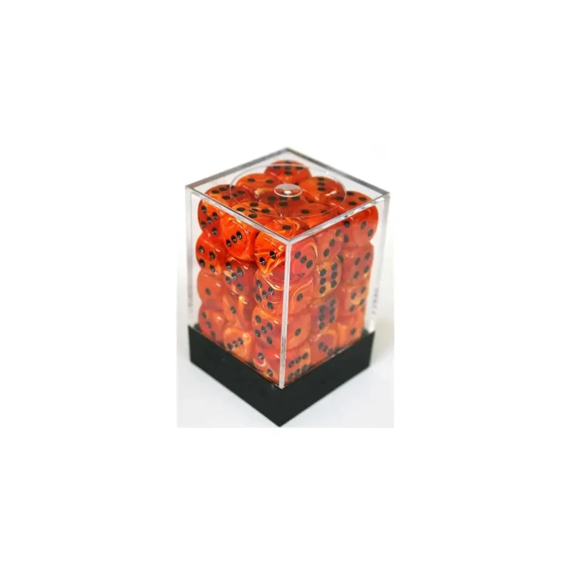 Chessex Vortex Orange/Black W6 12mm Set