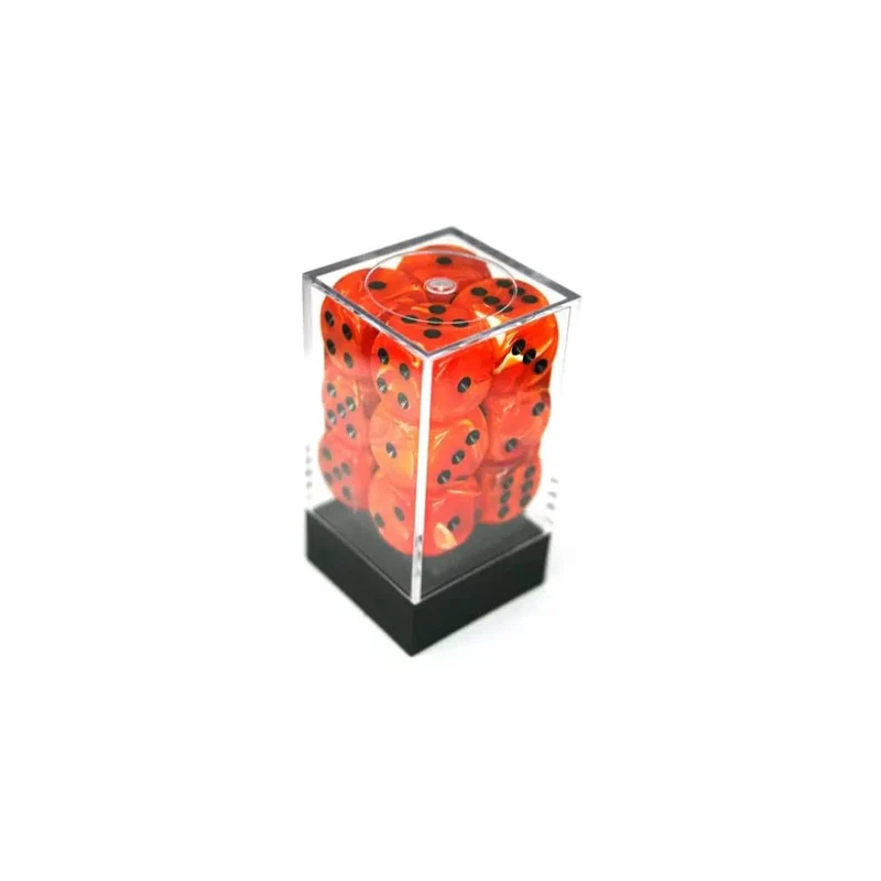 Chessex Vortex Orange/Black W6 16mm Set