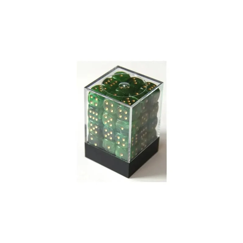 Chessex Vortex Green/Gold W6 12mm Set (Rp)