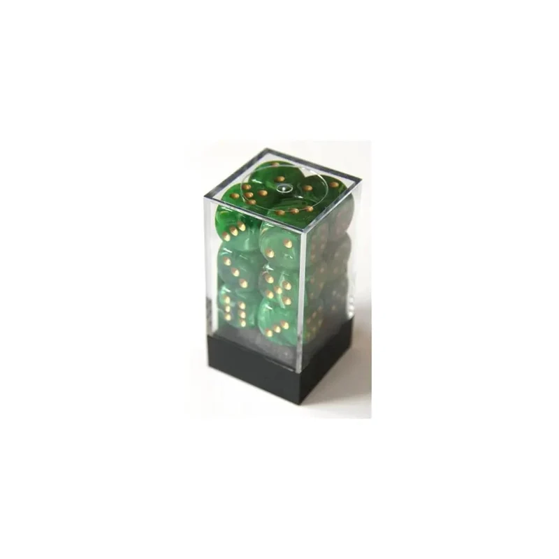 Chessex Vortex Green/Gold W6 16mm Set (Rp)