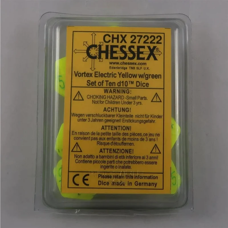 Chessex Vortex Electric Yellow/Green 10 x W10 Set