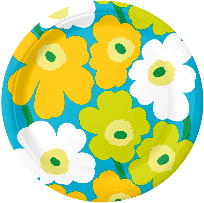 Lautanen 18cm 10x10kpl Marimekko Unikko sinivihreä