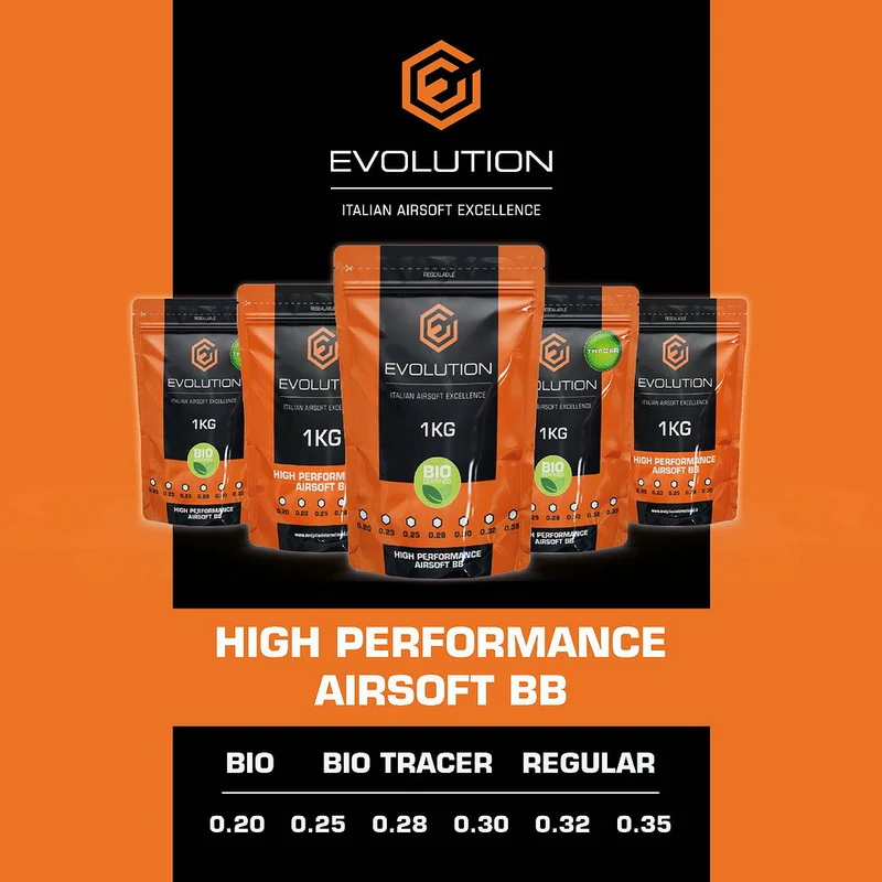 Evolution High Performance BBs Bio 1kg Beutel - verschiedene Gewichte -