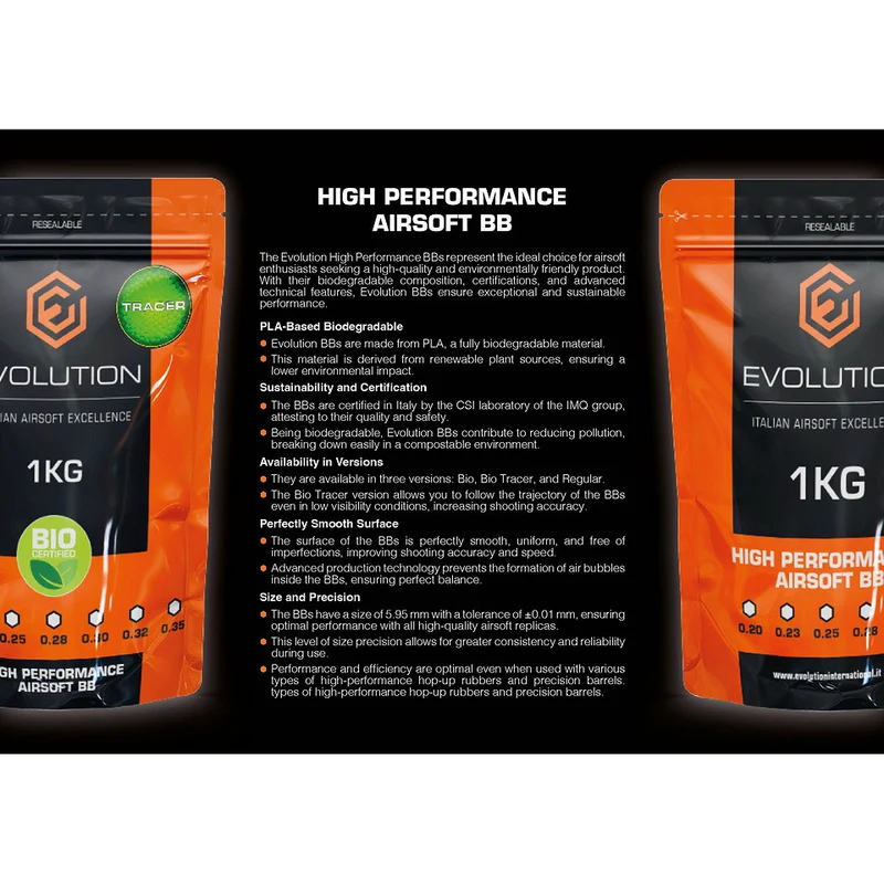 Evolution High Performance BBs Bio 1kg Beutel - verschiedene Gewichte -