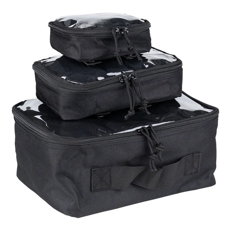 101 Inc. Molle Organizer Taschen Set transparent 3-teilig