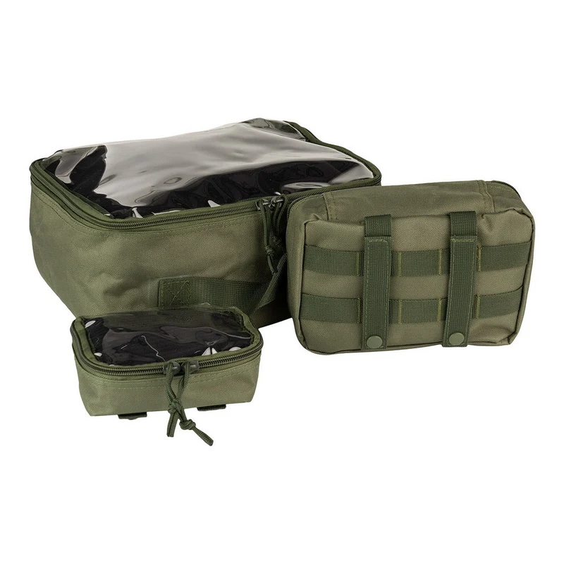 101 Inc. Molle Organizer Taschen Set transparent 3-teilig