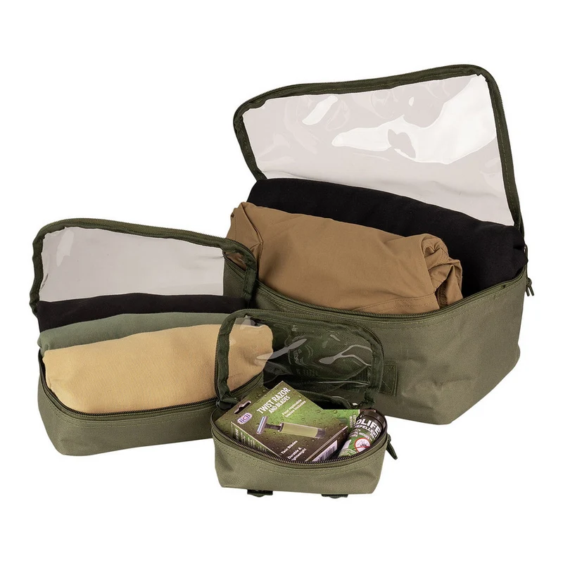 101 Inc. Molle Organizer Taschen Set transparent 3-teilig