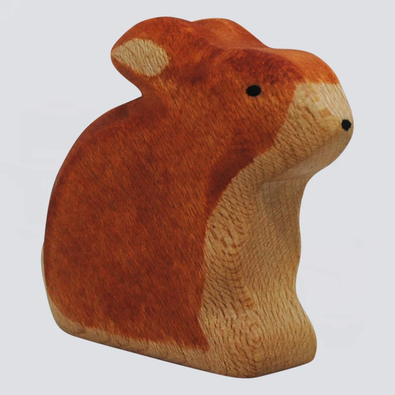 Holzwald Holzfigur Hase sitzend
