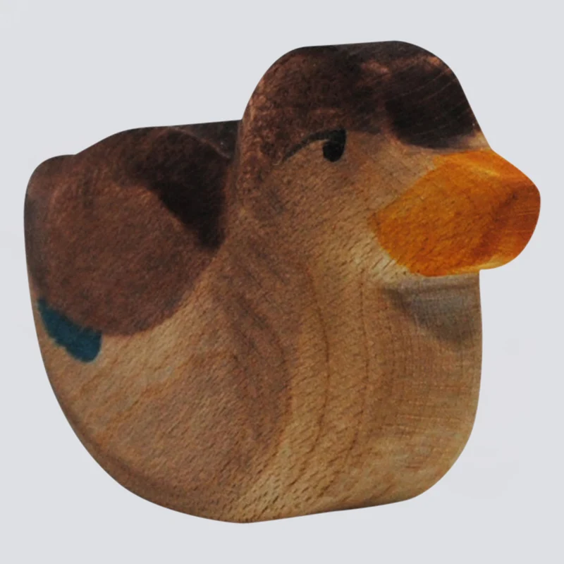 Holzwald Holzfigur Ente sitzend
