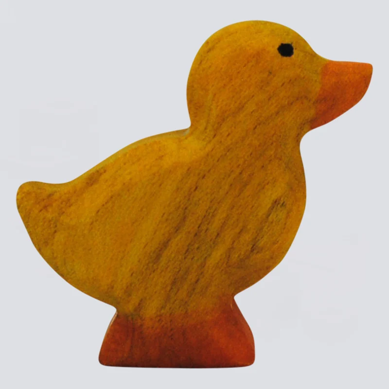 Holzwald Holzfigur Küken hell