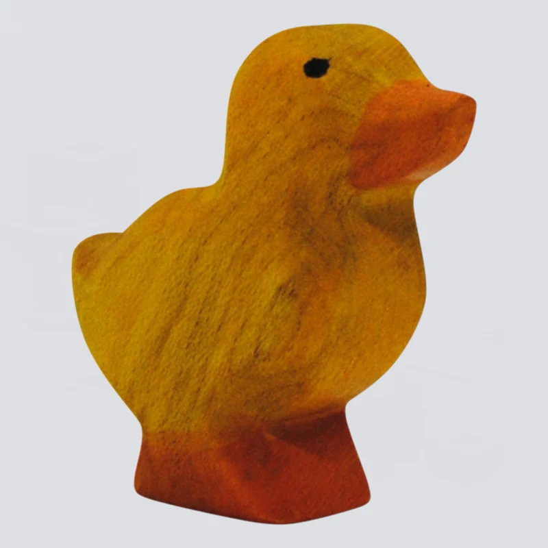 Holzwald Holzfigur Küken hell