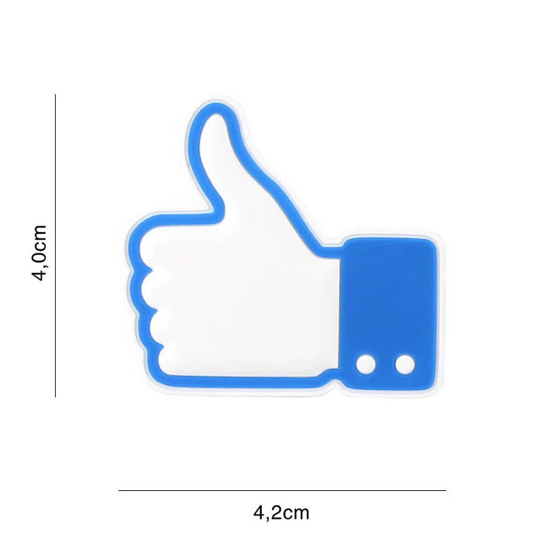 Patch 3D PVC Like / Don't like Blau