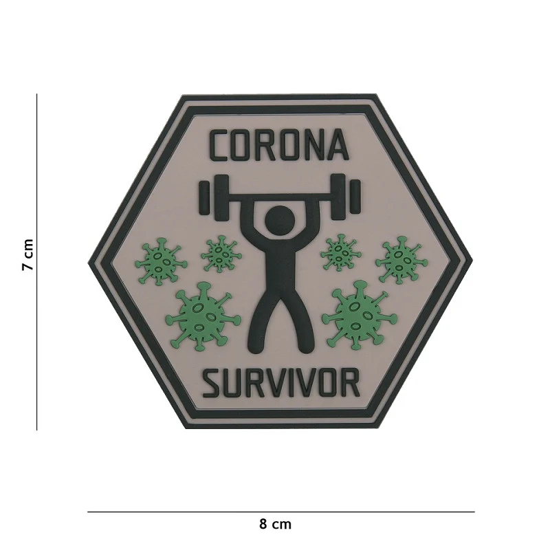 Patch 3D PVC Corona Überlebender Survivor