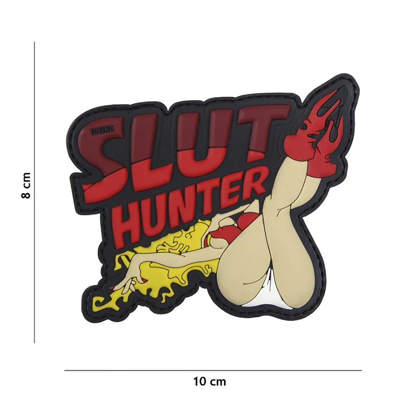 Patch 3D PVC Slut Hunter Rot