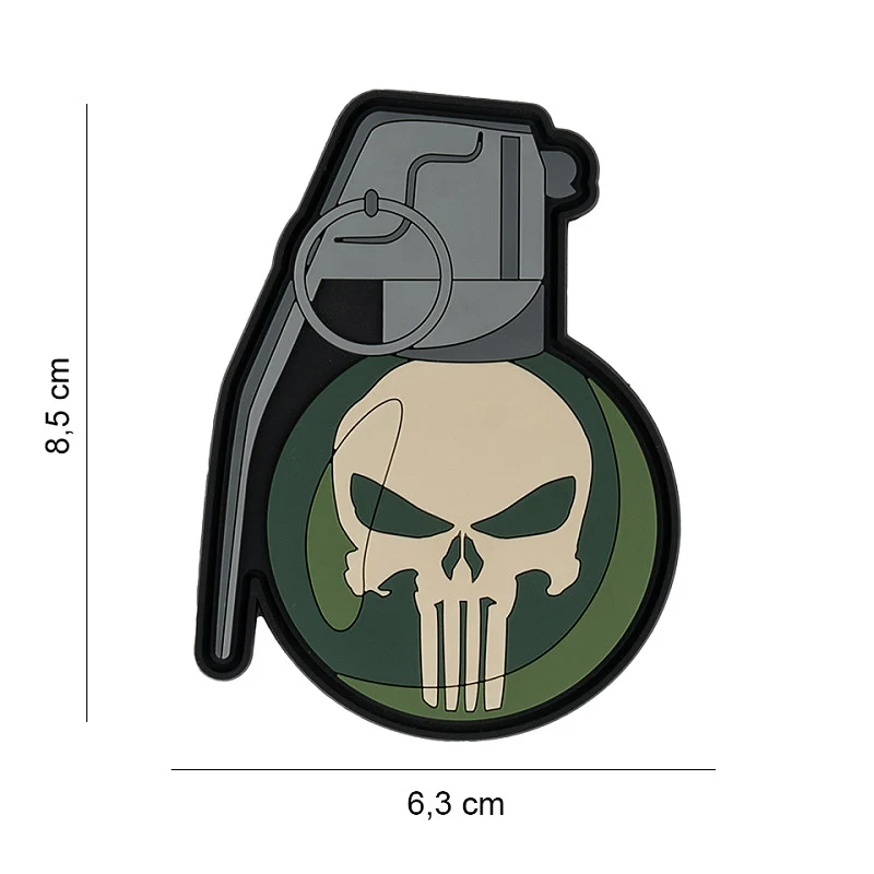 Patch 3D PVC Punisher Granate