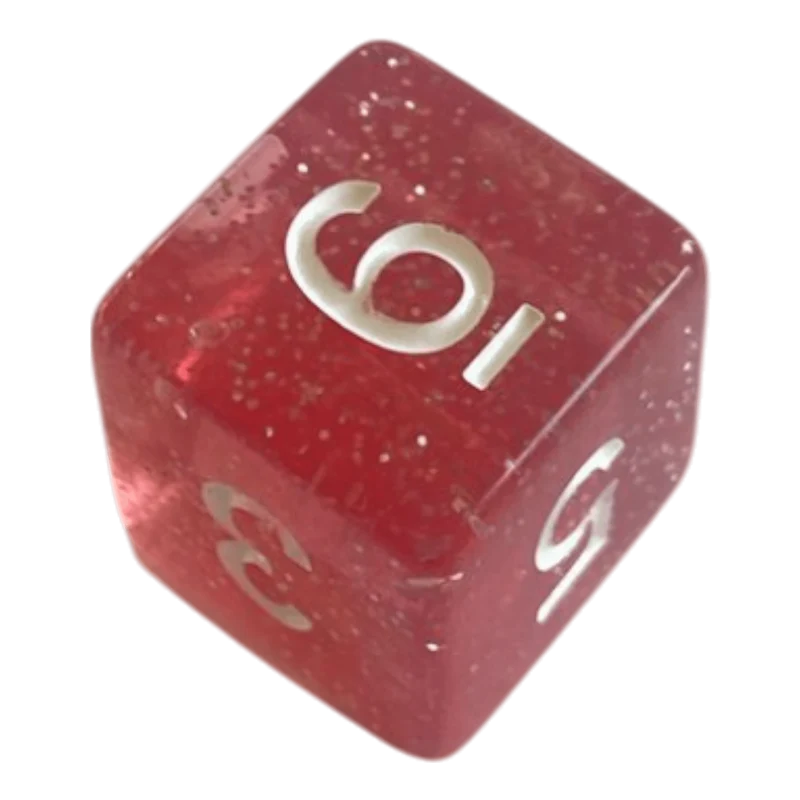 W6 Glitzerwürfel in Pink