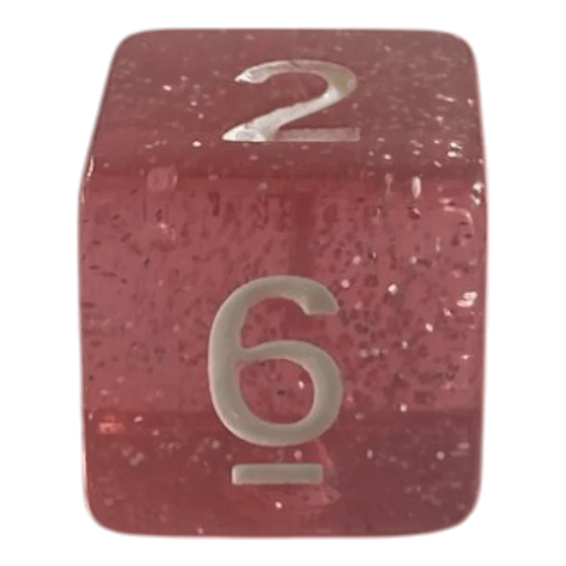 W6 Glitzerwürfel in Pink