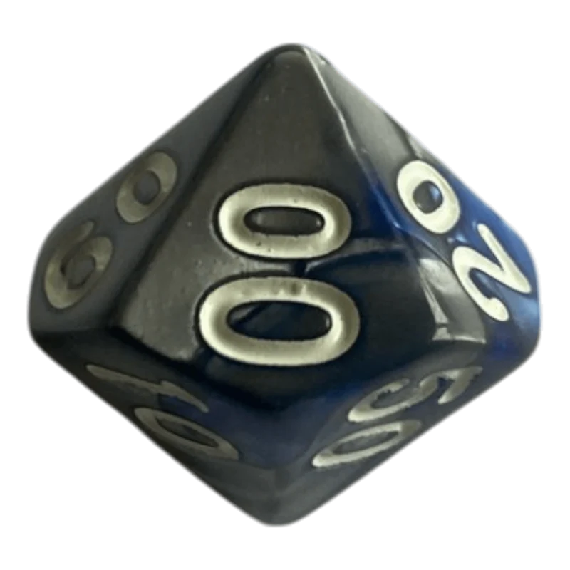 W10-0 Perlmuttwürfel in Blau & Grau