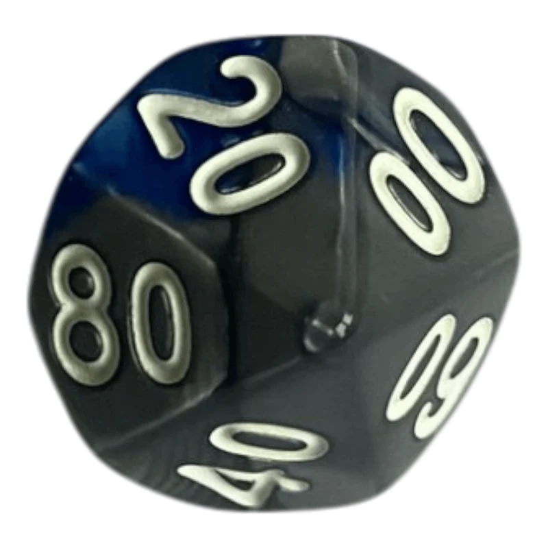 W10-0 Perlmuttwürfel in Blau & Grau
