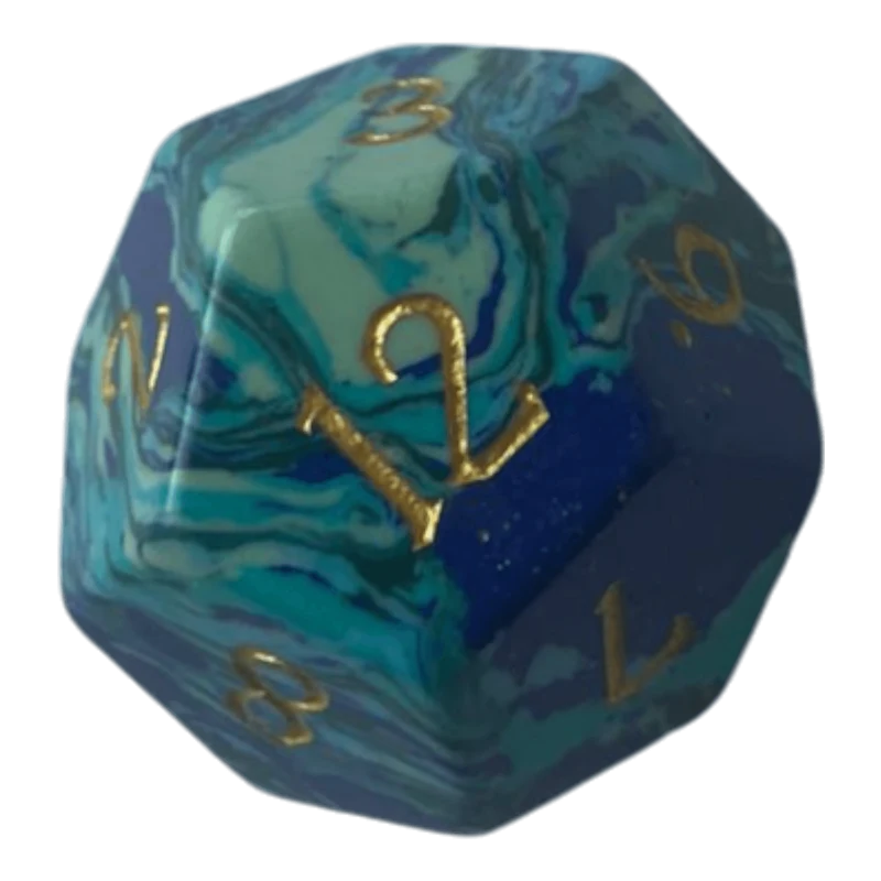 Turquoise Blau Edelsteinwürfel W12