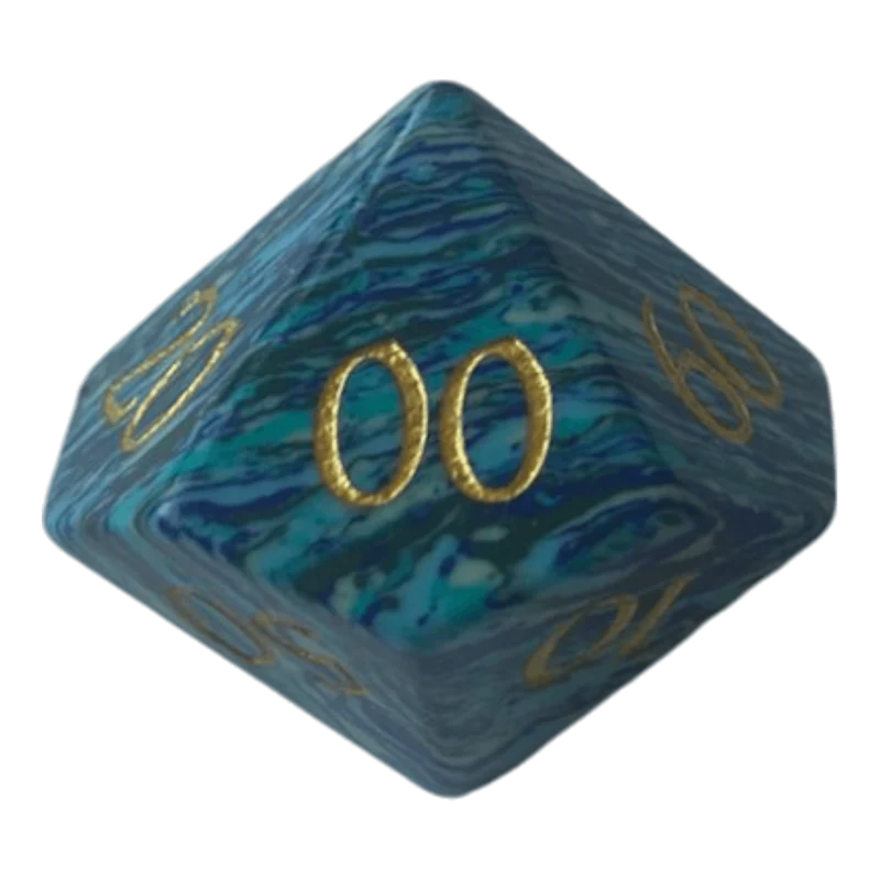 Turquoise Blau Edelsteinwürfel W10-0