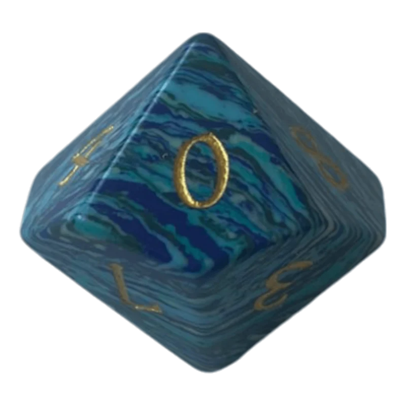 Turquoise Blau Edelsteinwürfel W10