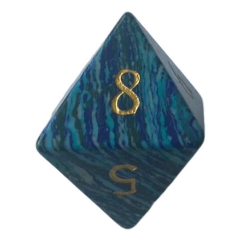 Turquoise Blau Edelsteinwürfel W8