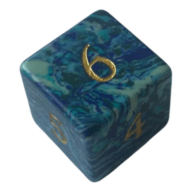 Turquoise Blau Edelsteinwürfel W6