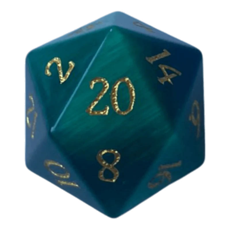Dunkelgrün Opal Glaswürfel W20