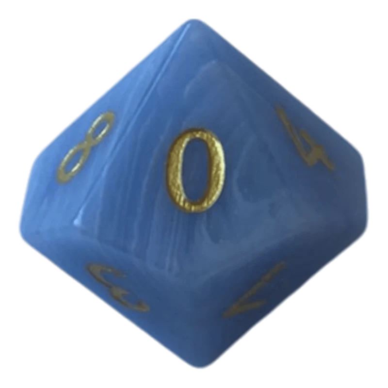 Agate Edelsteinwürfel Blau W10