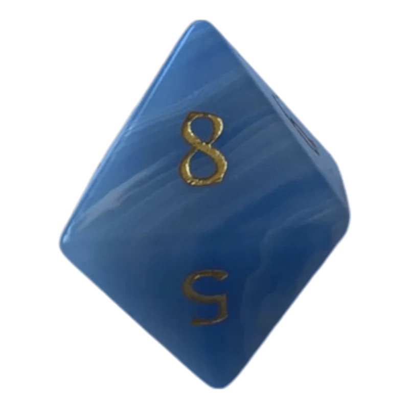 Agate Edelsteinwürfel Blau W8