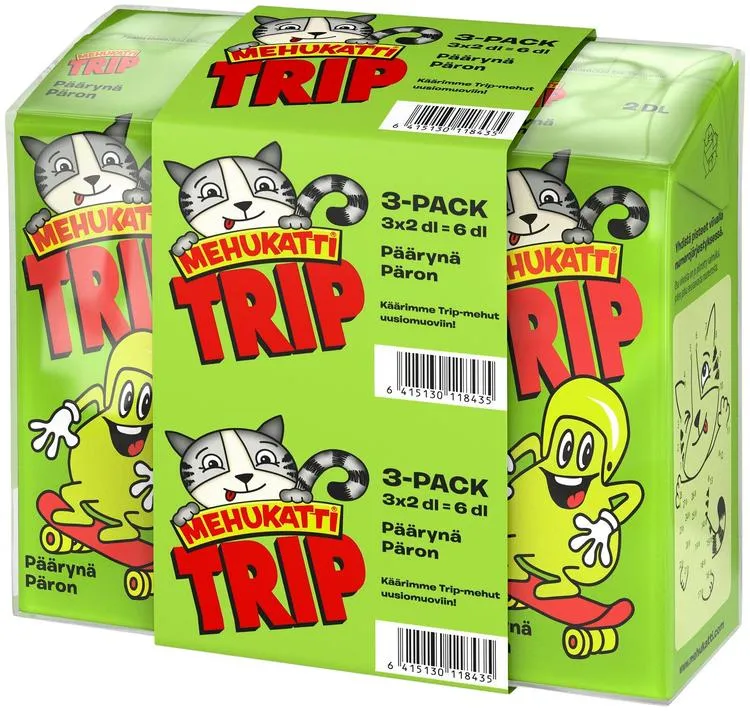 Mehukatti Trip Päärynämehujuoma 2dl 3-pack