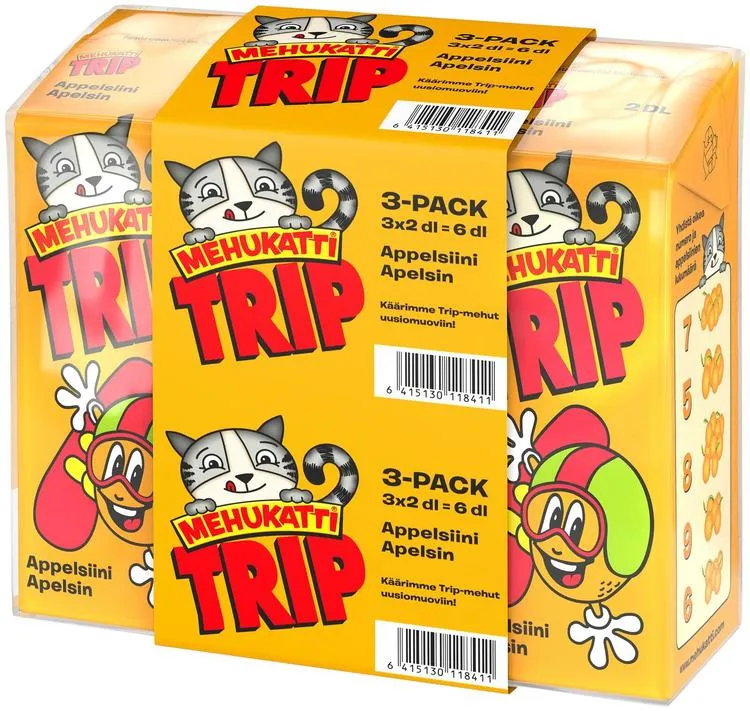 Mehukatti Trip Appelsiinimehujuoma 2dl 3-pack