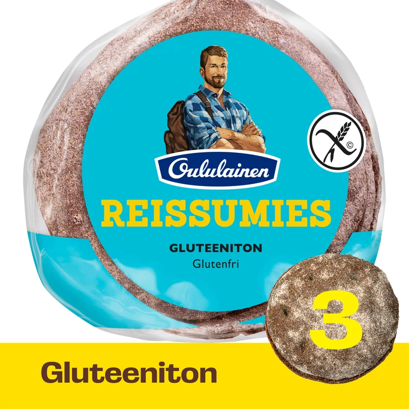 Oululainen Reissumies Gluteeniton 3kpl 210g, tattarileipä