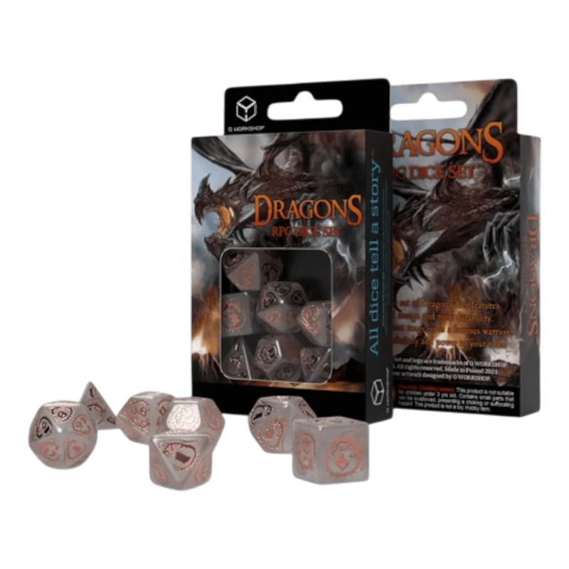 Dragons RPG Würfel 7er Set: Quartz