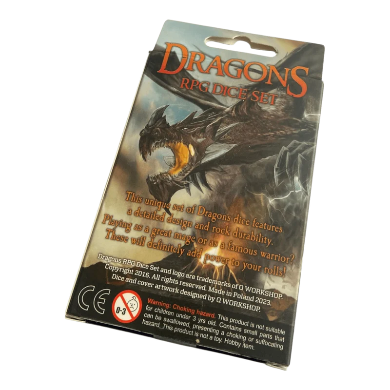 Dragons Modern RPG Würfel 7er Set: Ruby