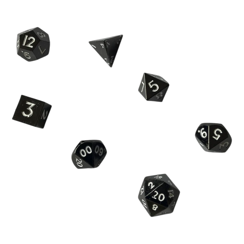 Mini Nickel Würfel-Set (10mm)