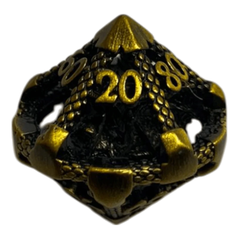W10-0 Drachenwürfel Bronze - 18mm